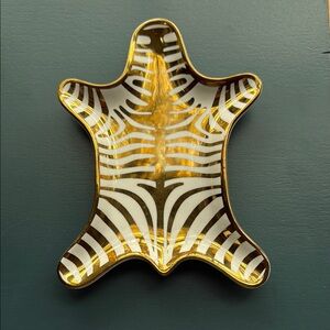 Gold Zebra Dish